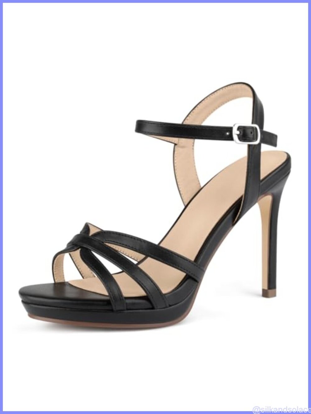 Platform Heeled Sandals Strappy Stiletto Ankle Buckle Dress Shoes